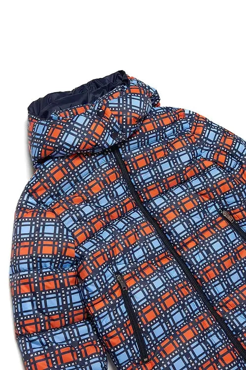 Chekered Puffer Coat