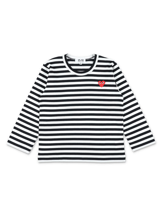 CDG PLAY Stripped T-shirt