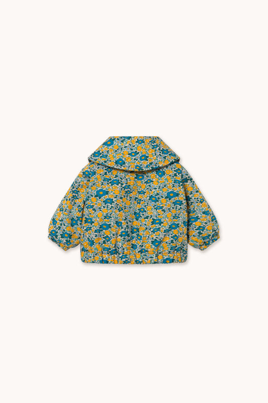Flower Print Puffer Coat