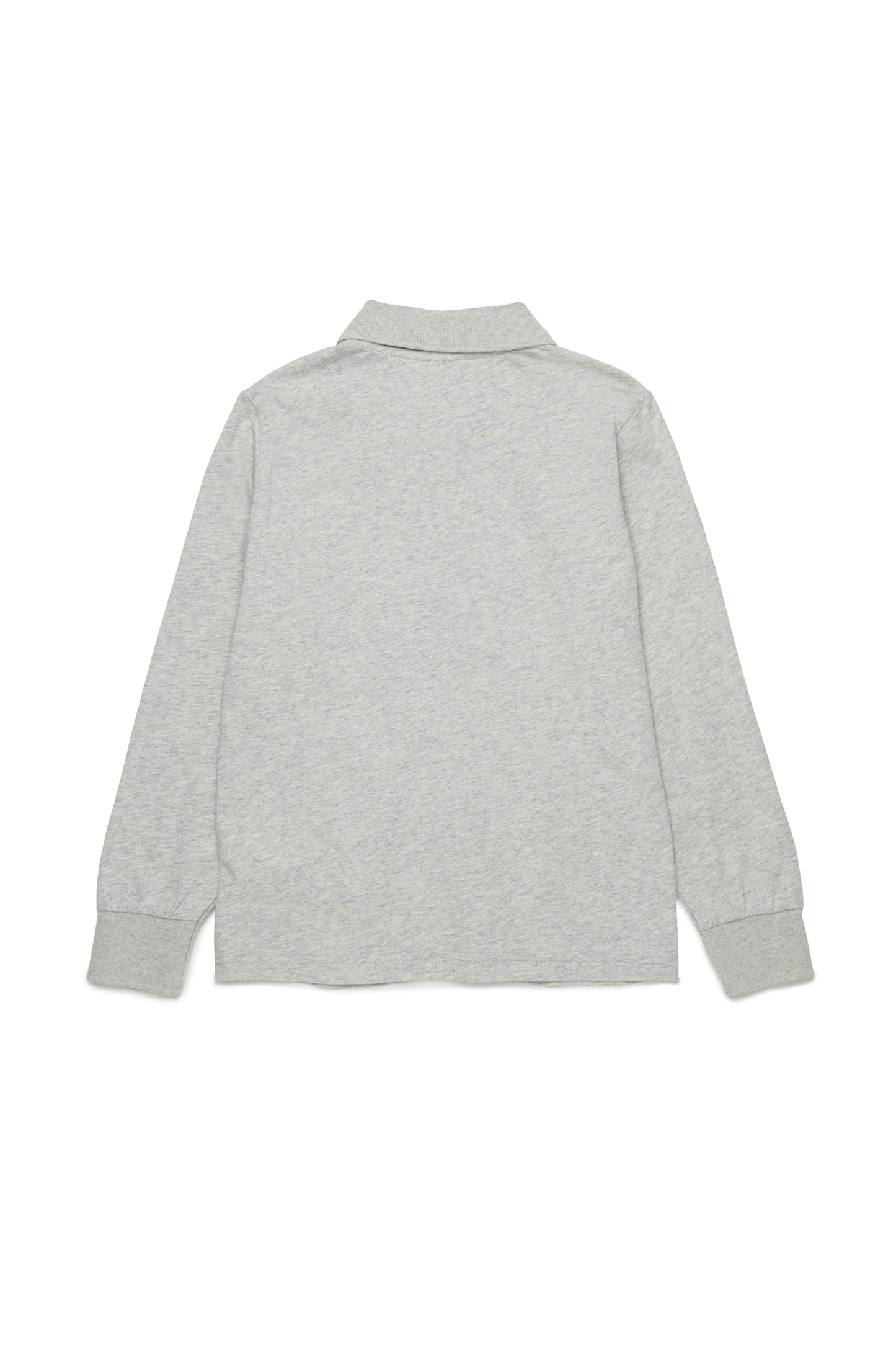 Collard cotton jersey shirt with logo D patch