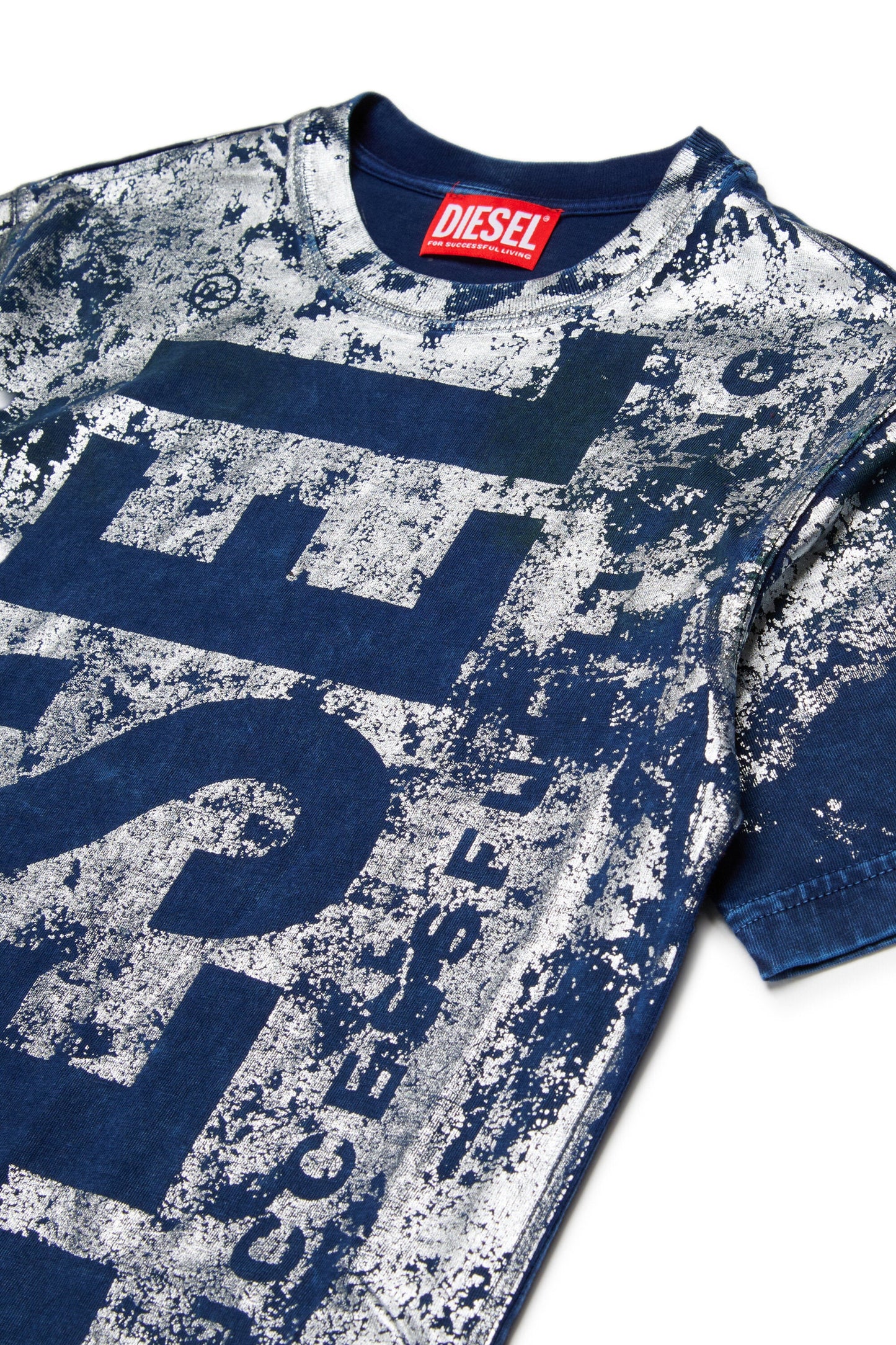 Splatter Print Logo T-shirt Diesel