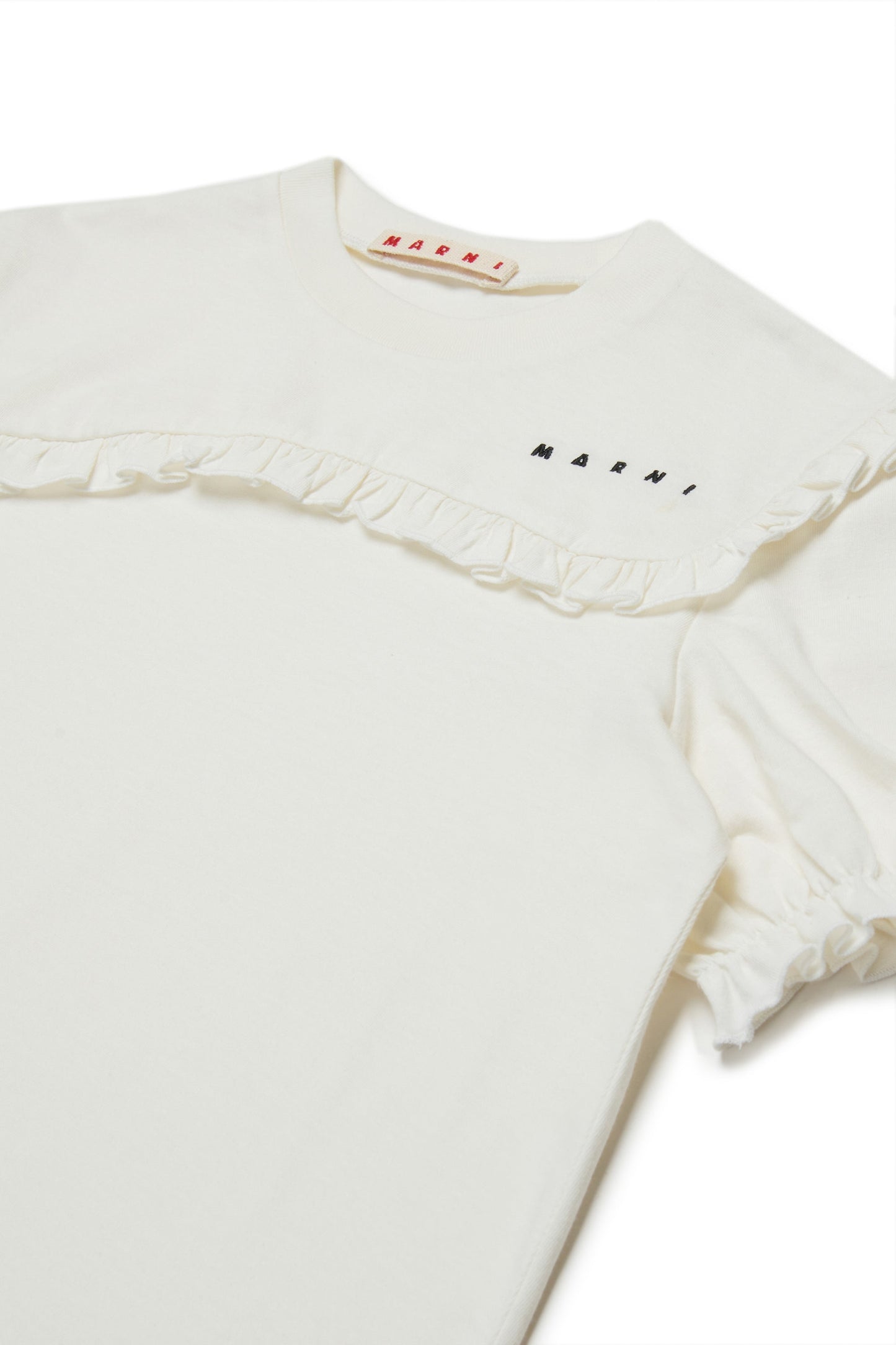 Jersey t-shirt with ruffle detail