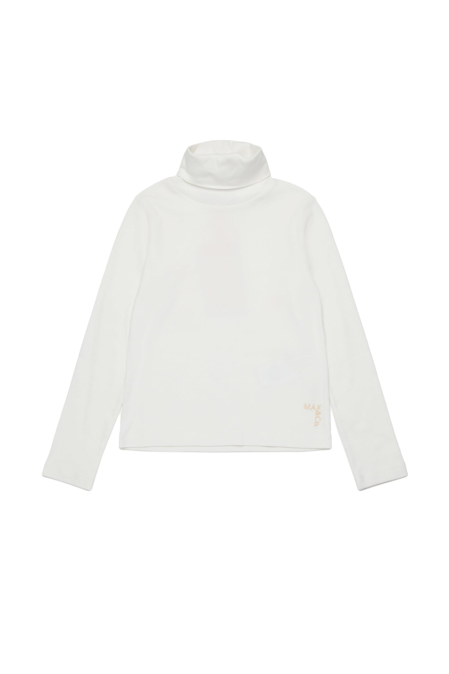 Cotton turtleneck with branded detail