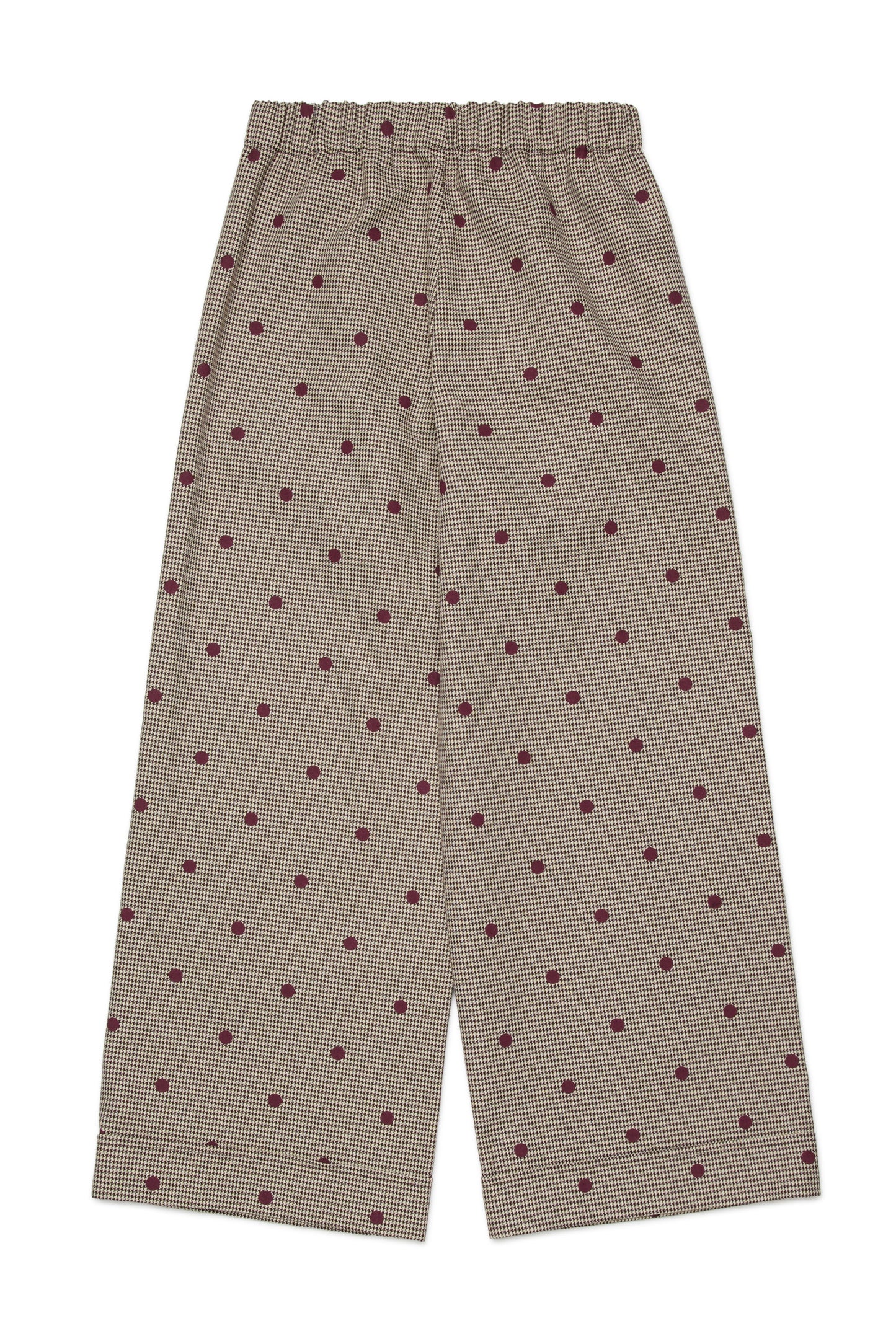 Polka dot pied de poule trouser