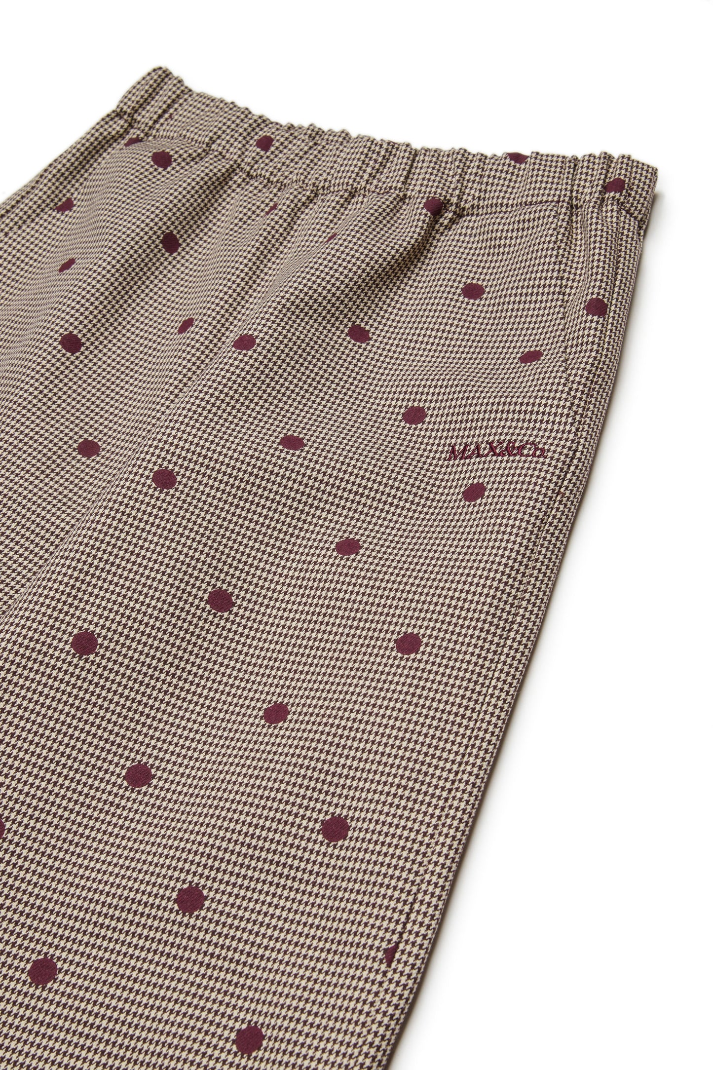 Polka dot pied de poule trouser