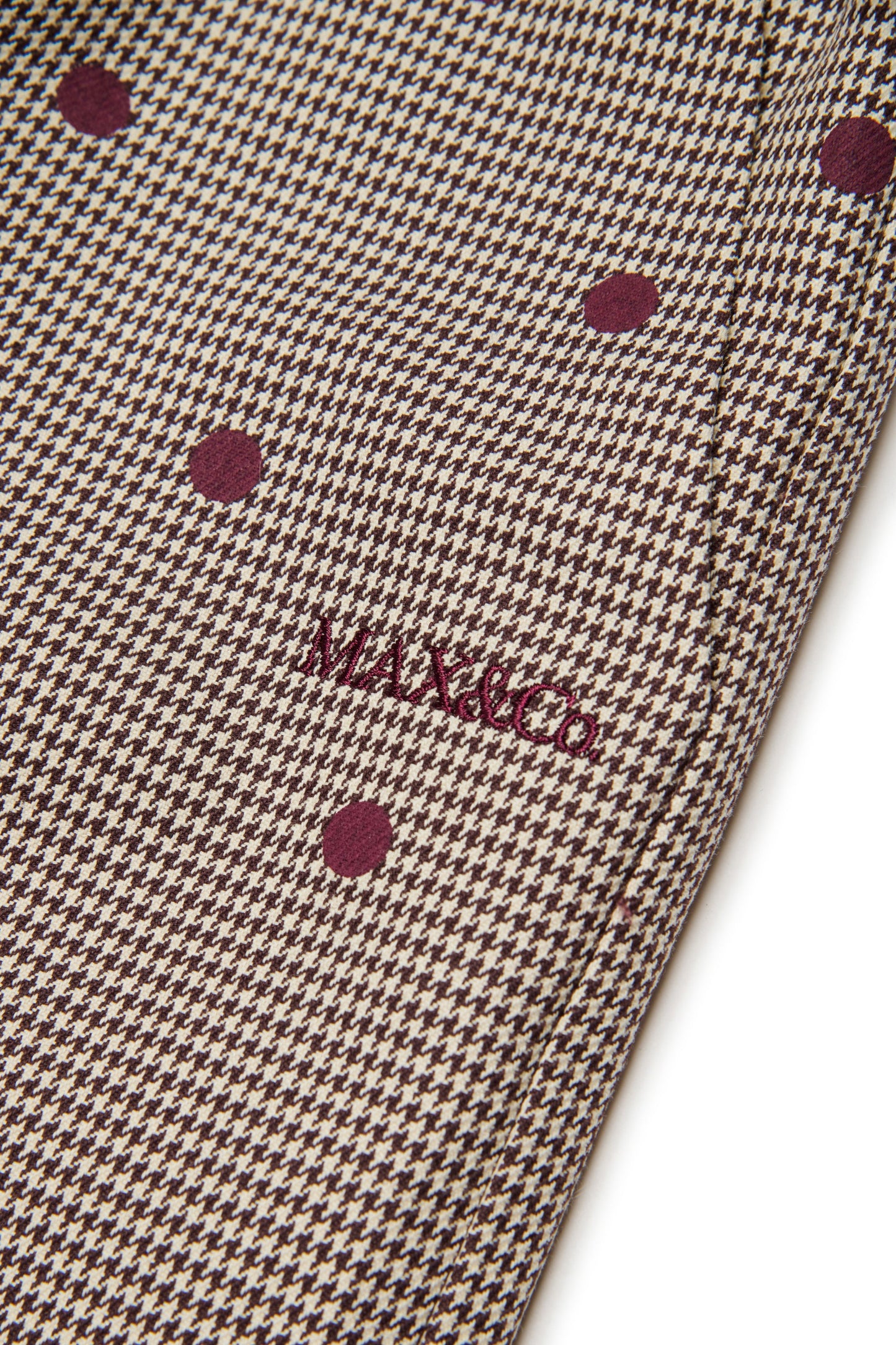 Polka dot pied de poule trouser