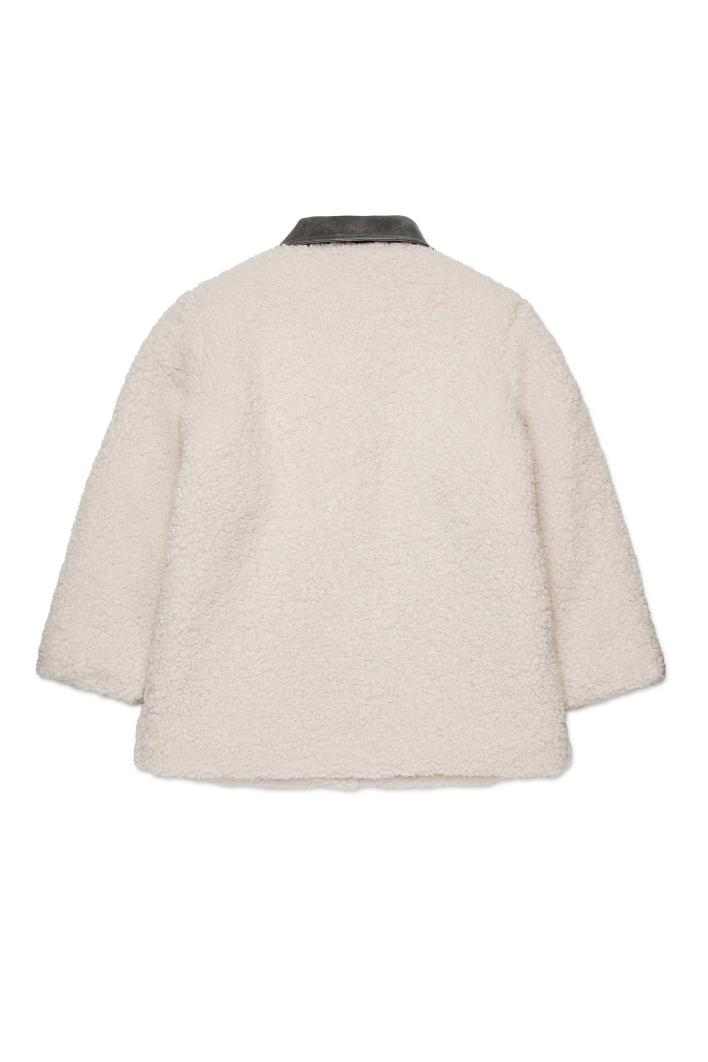 Teddy coat with contrast pocket