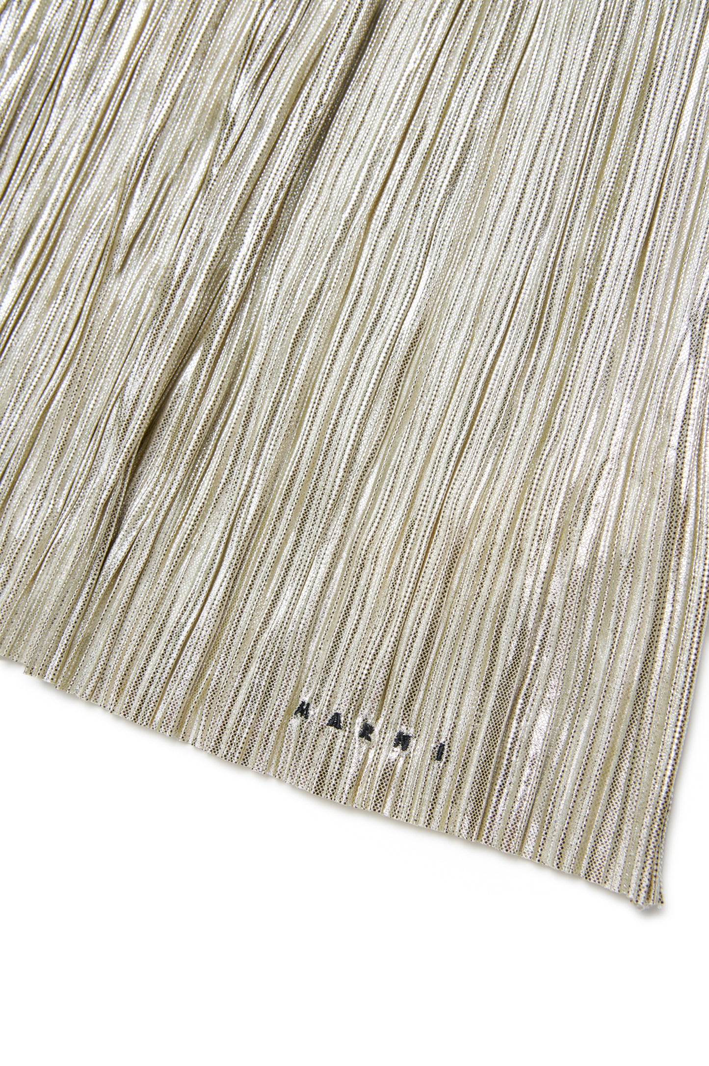 Metallic Pleated Skirt