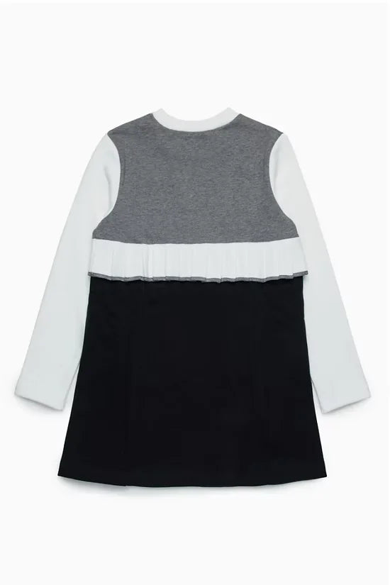 Fleece dress with ruffles