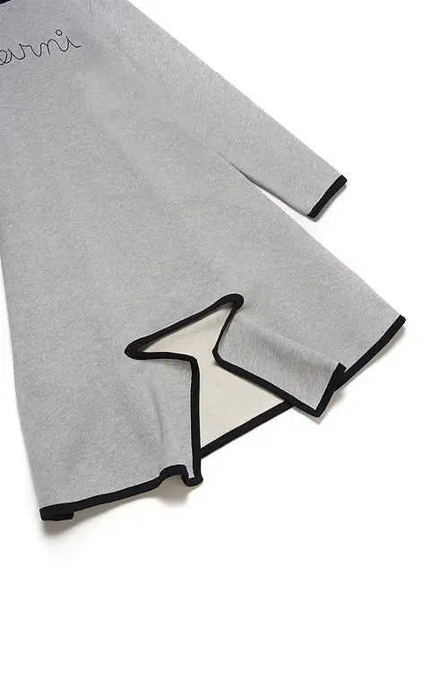 Crewneck dress with skirt detail