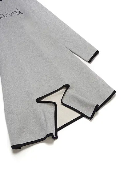 Crewneck dress with skirt detail