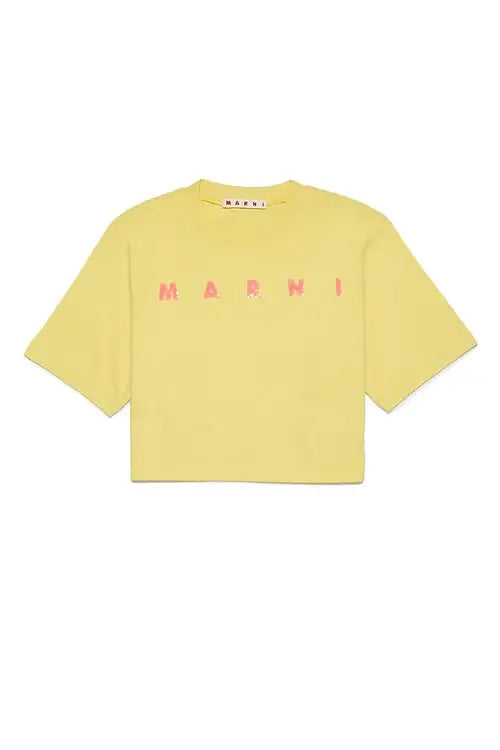 Sequin Logo Cropped T-shirt