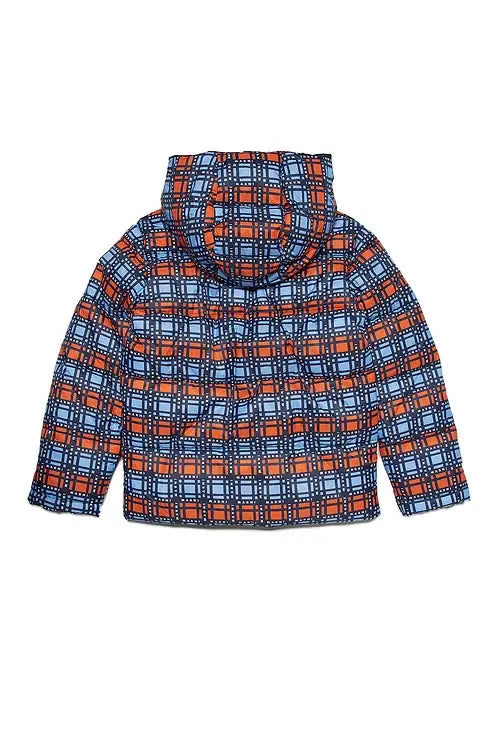 Chekered Puffer Coat
