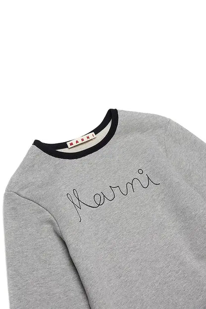 Crewneck dress with skirt detail