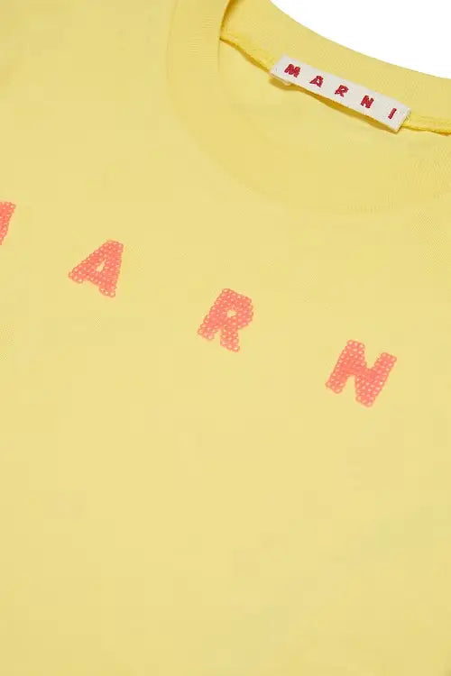 Sequin Logo Cropped T-shirt