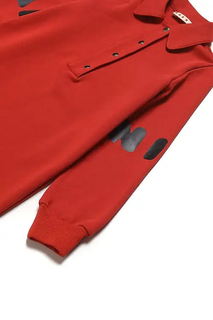 Collared dress with logo sleeves