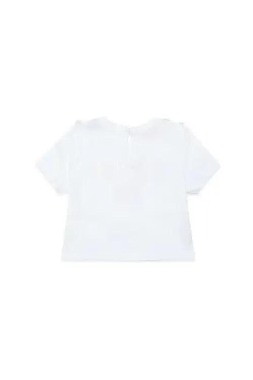 Logo Print Shirt with Ruffles