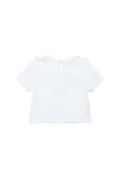 Logo Print Shirt with Ruffles