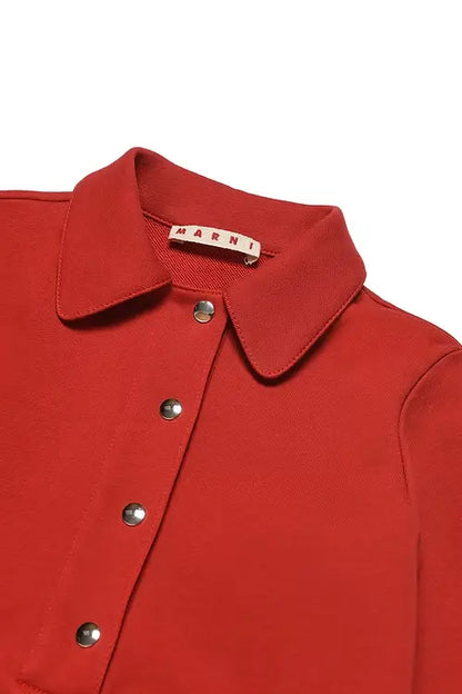 Collared dress with logo sleeves