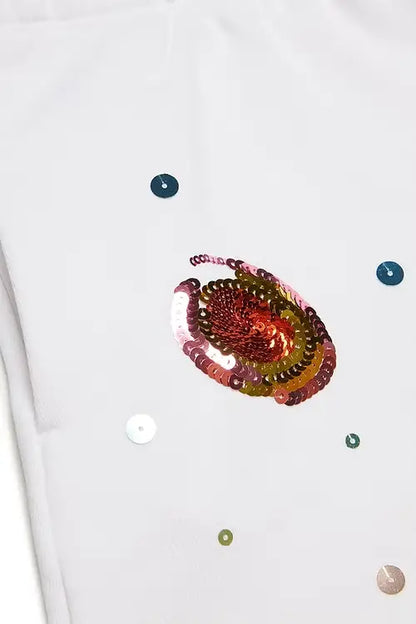 Embroidered Flower Shorts