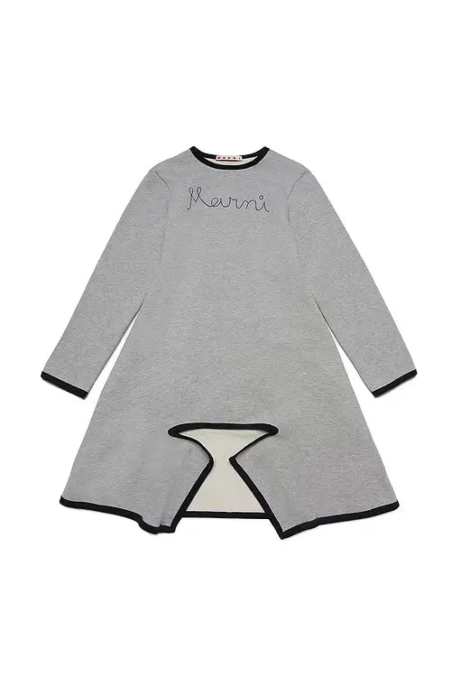 Crewneck dress with skirt detail