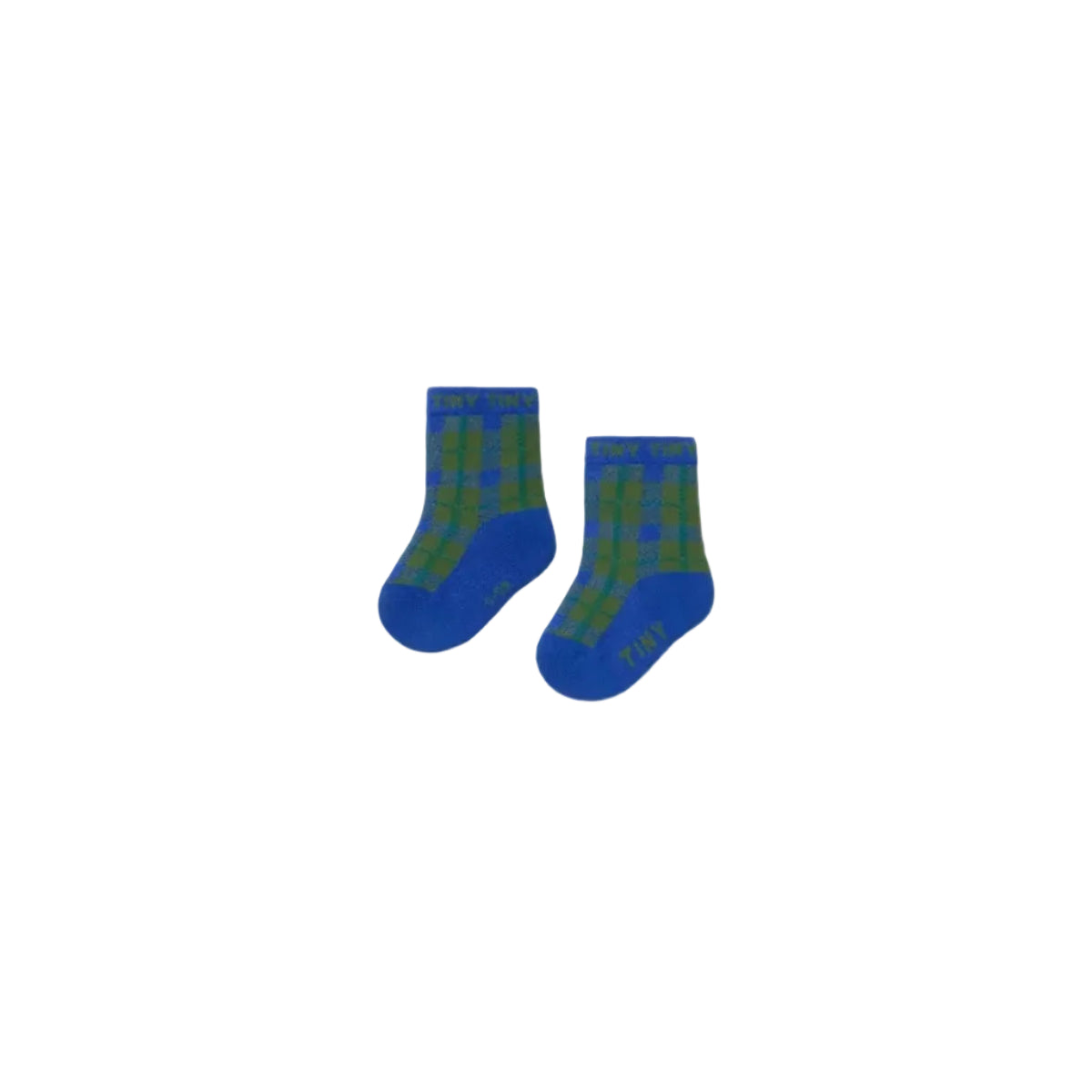 Blue Check Medium Socks