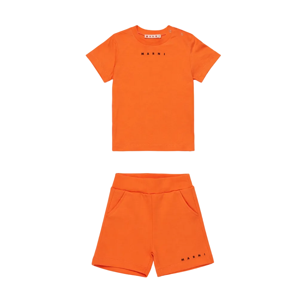 Baby set with contrast logo Marni