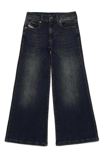 Black gradient flare jeans
