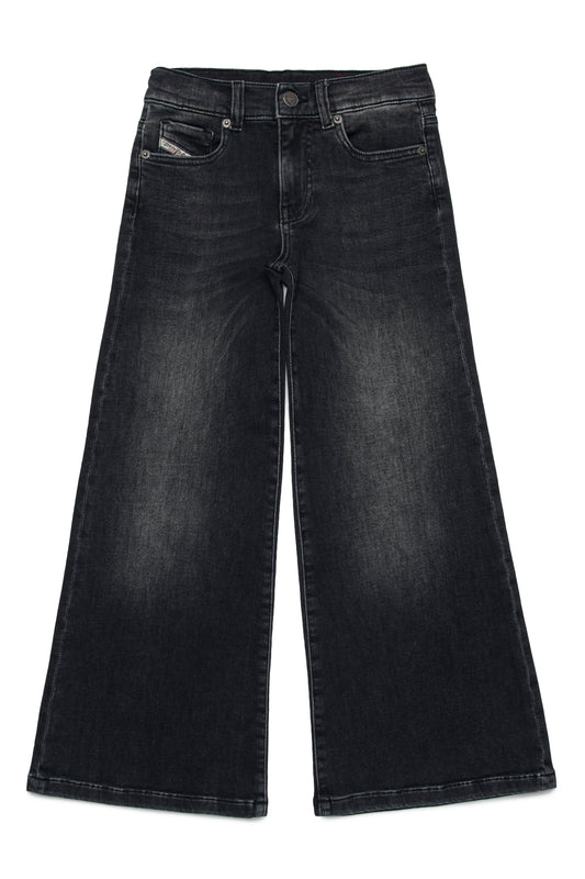 Black gradient flare jeans