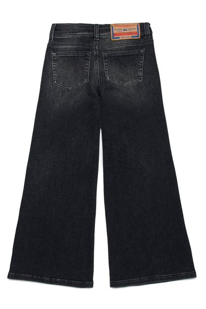 Black gradient flare jeans