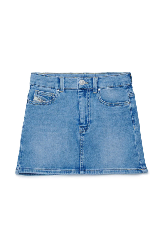 Light wash denim skirt