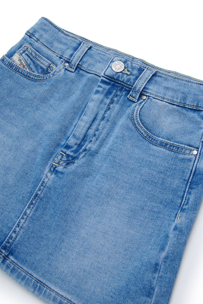 Light wash denim skirt