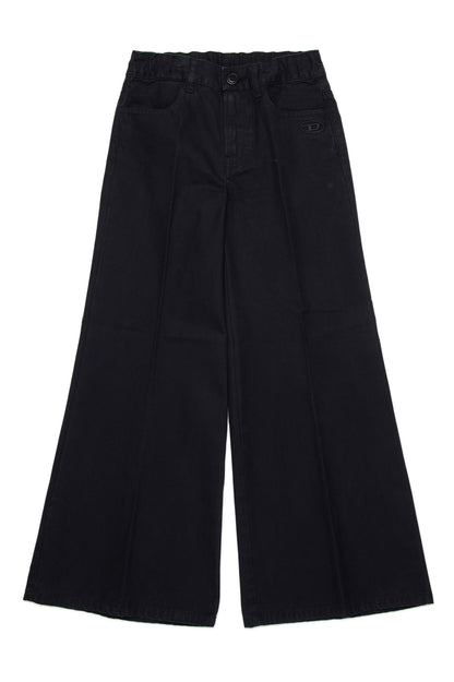 Wide-leg Gabardine Trousers