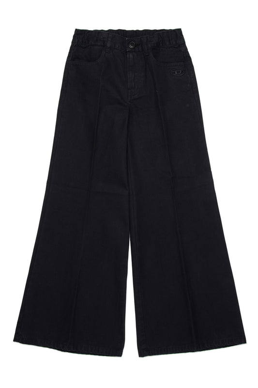 Wide-leg Gabardine Trousers