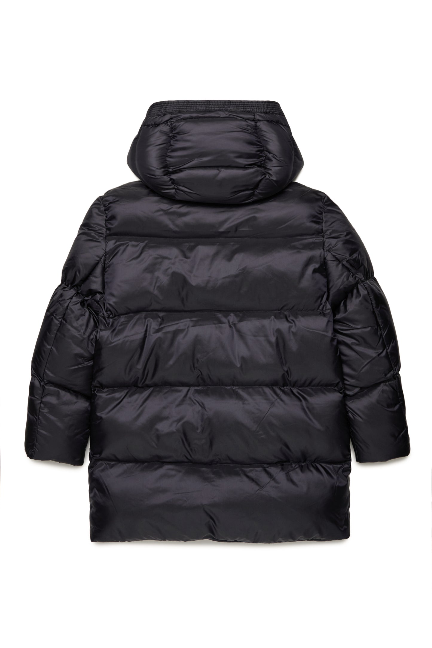 Long hooded puffer coat