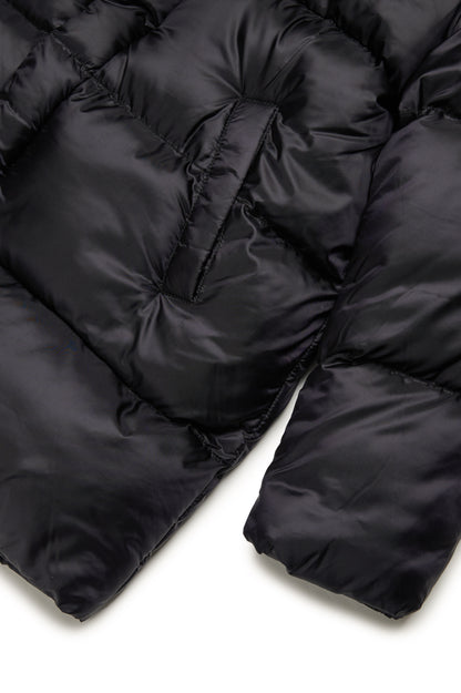 Long hooded puffer coat