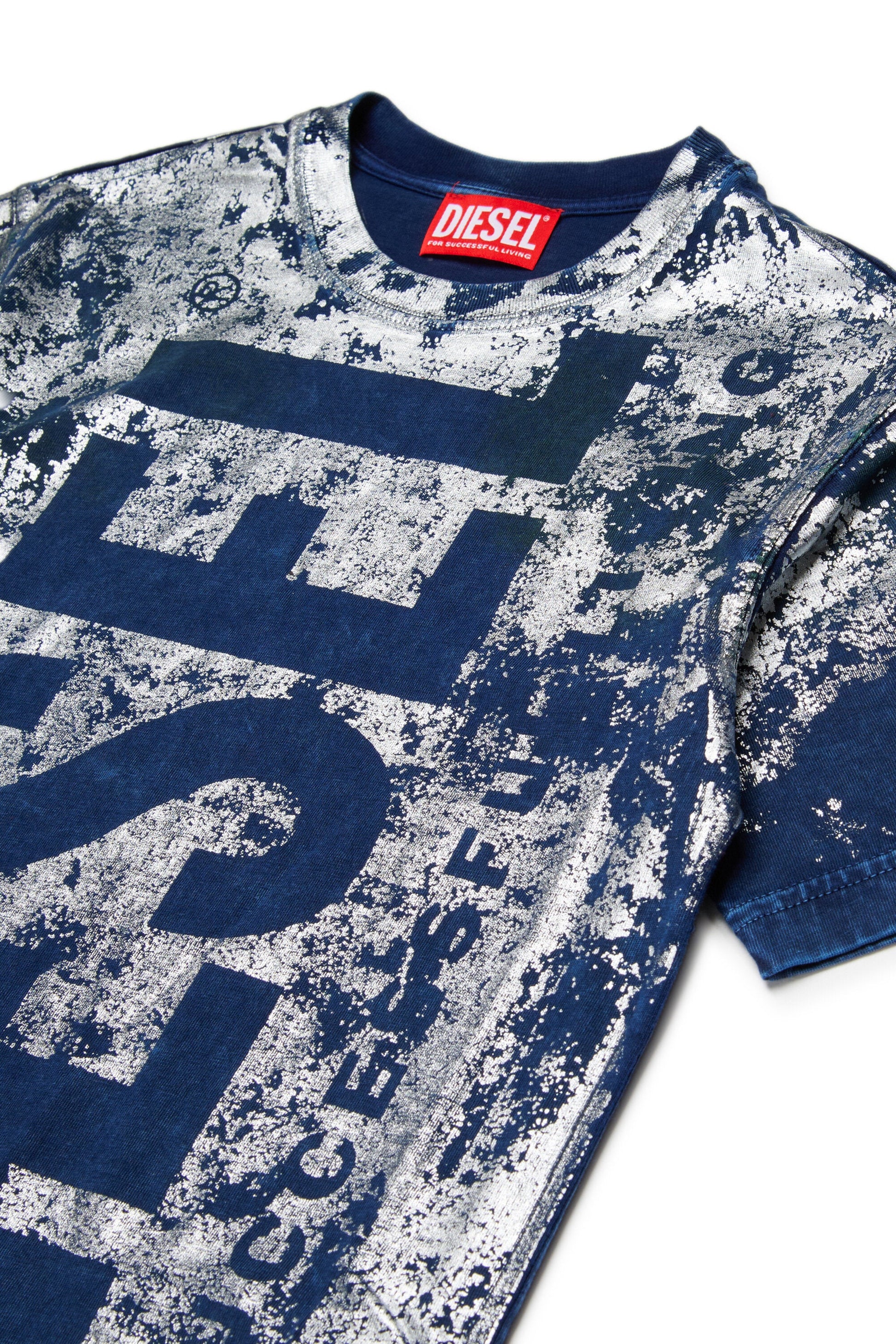 Splatter Print Logo T-shirt Diesel