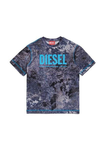 Marbled Logo T-shirt Diesel