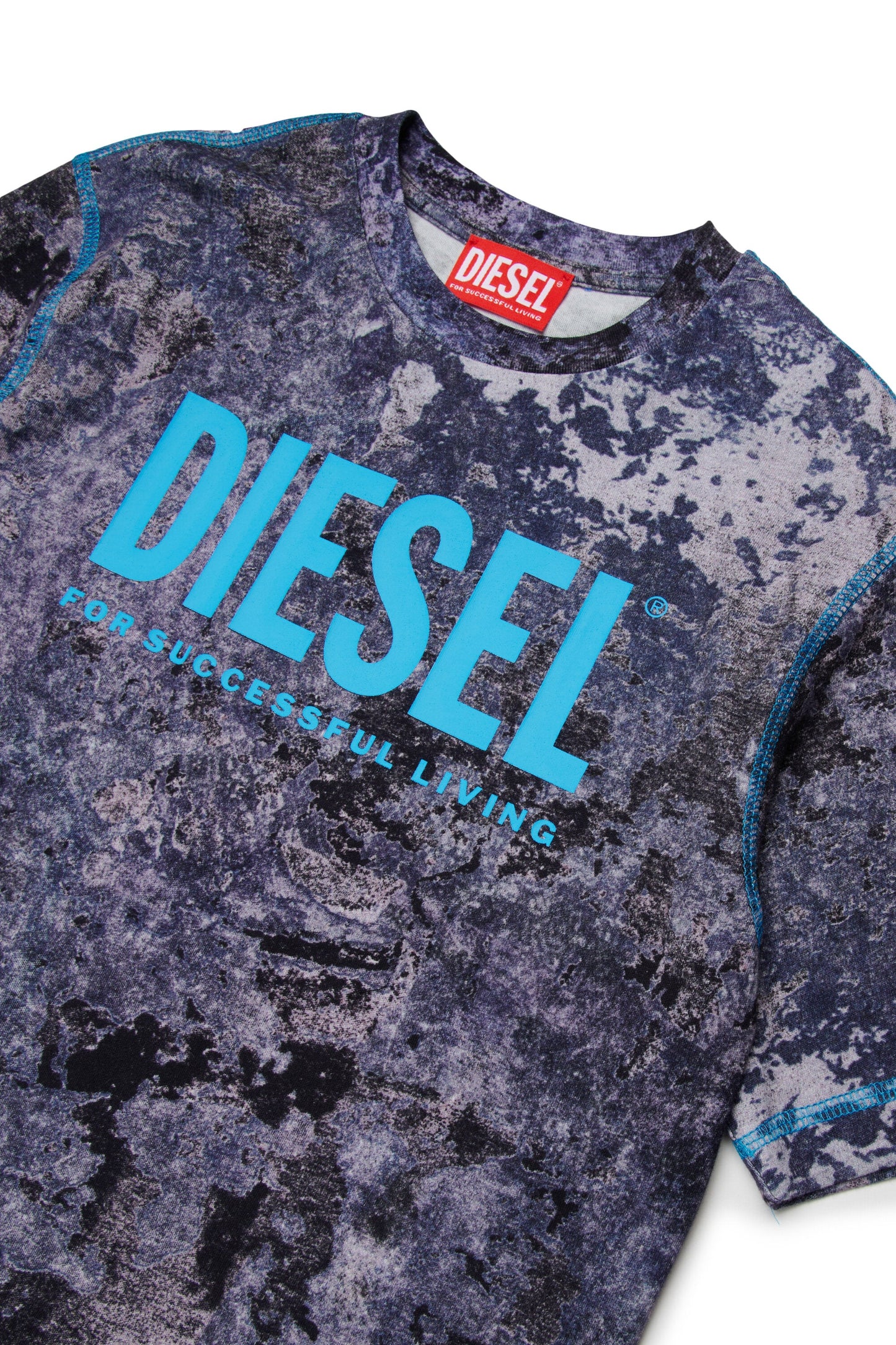 Marbled Logo T-shirt Diesel