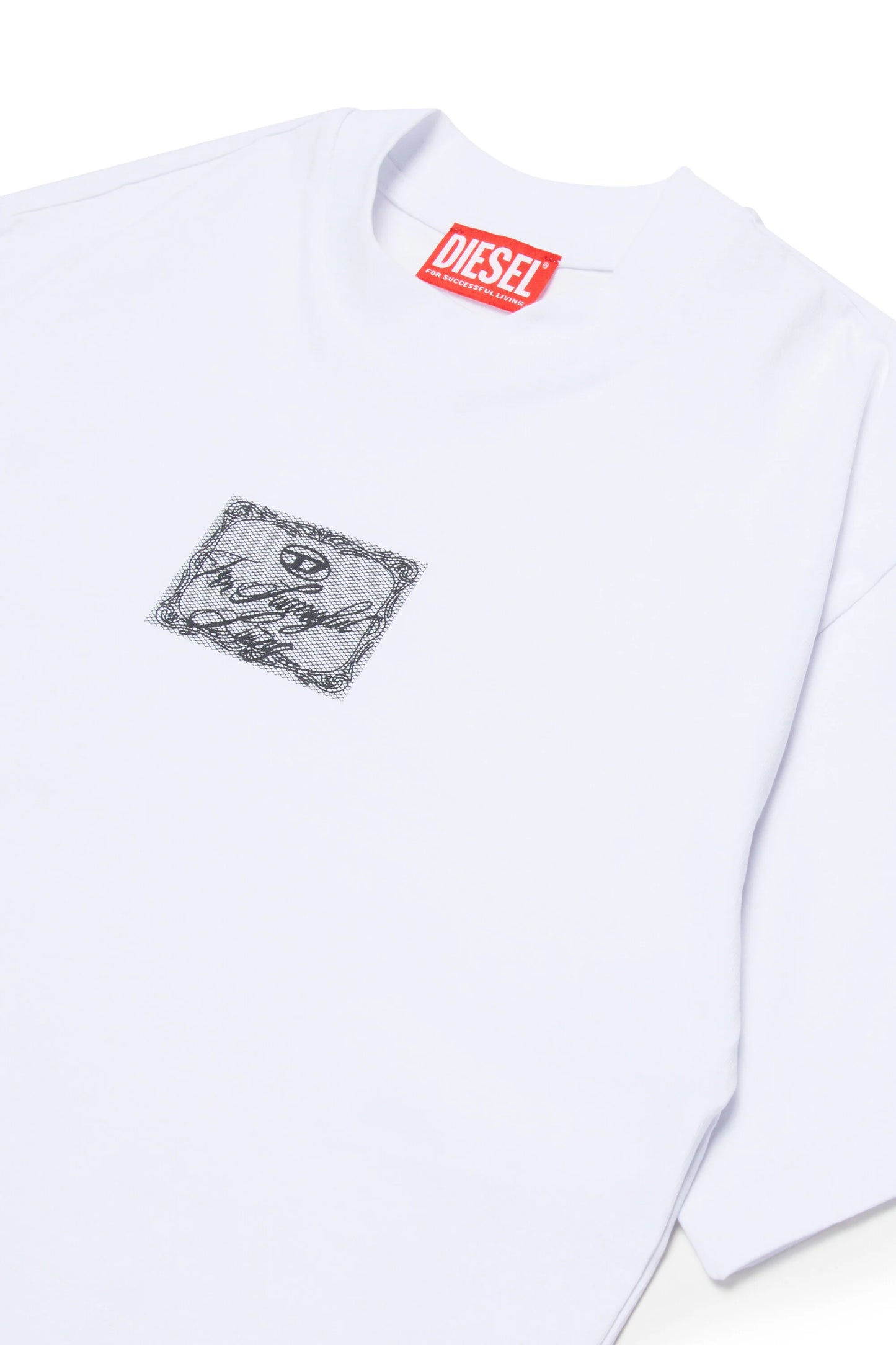Cropped T-shirt with logo patch