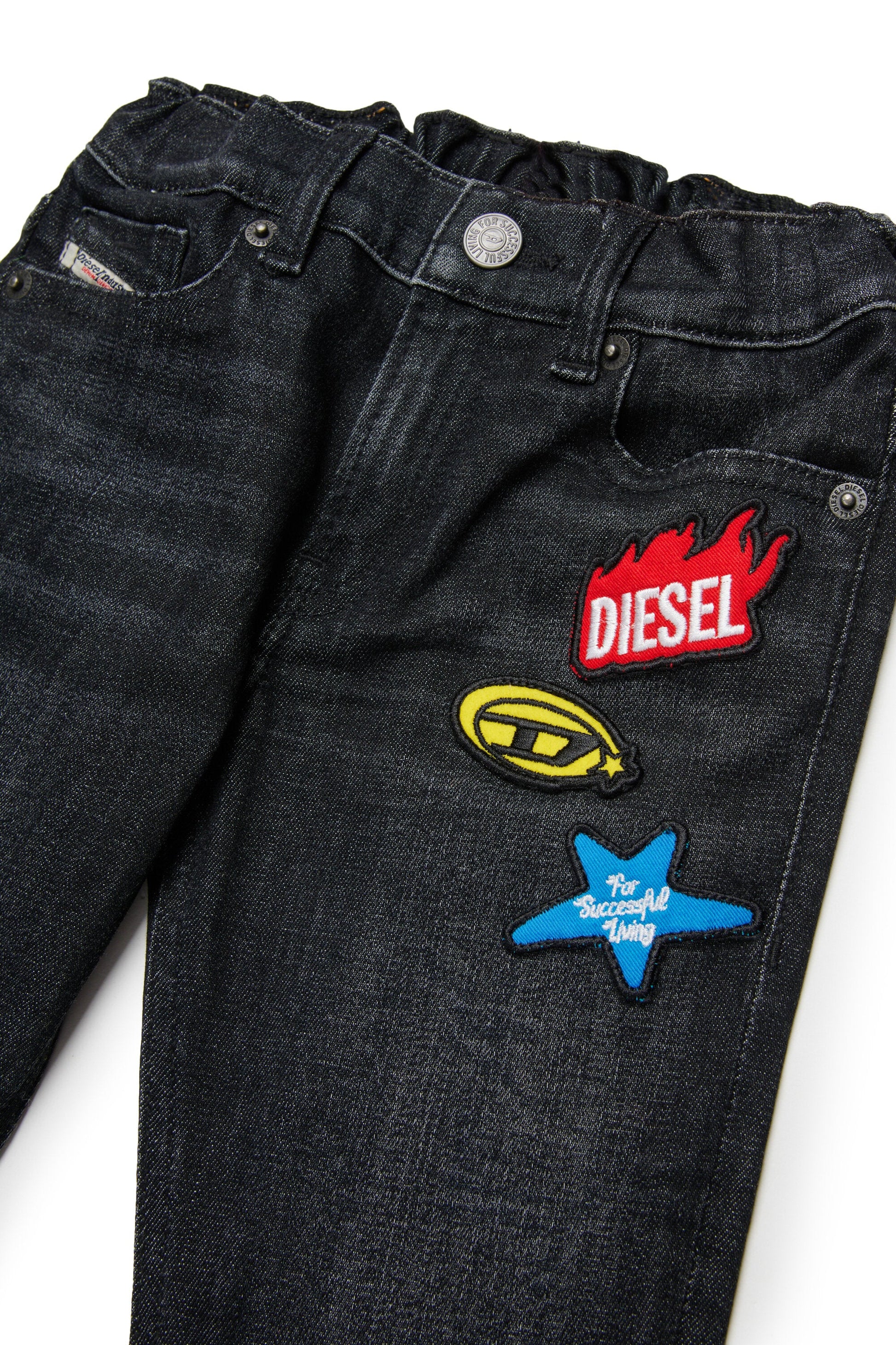 Regular fit black wash jeans Diesel