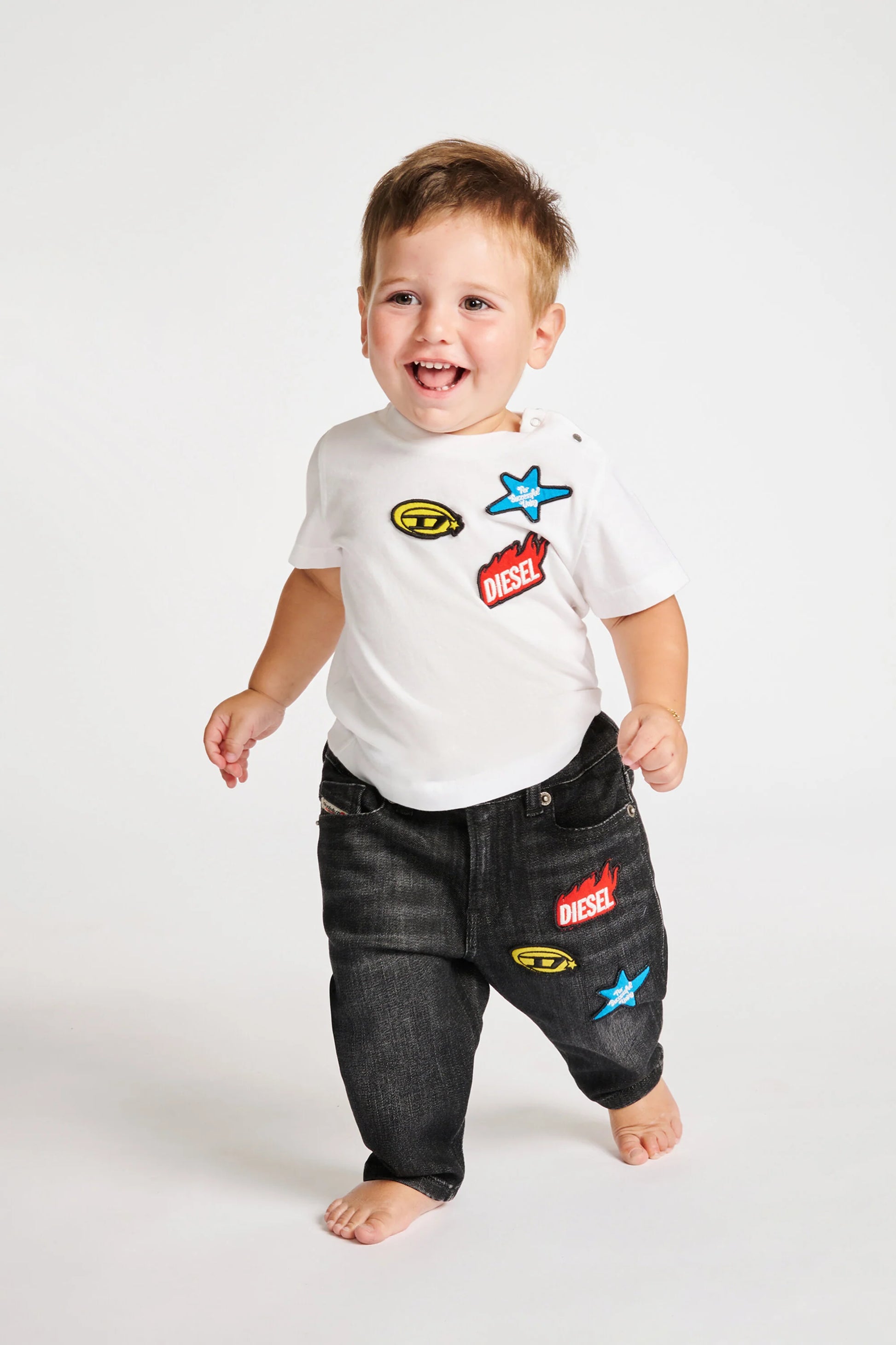 Regular fit black wash jeans Diesel