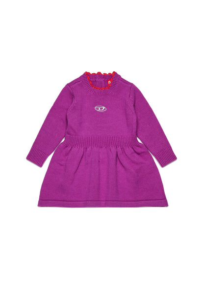 Cashemire blend dress with logo
