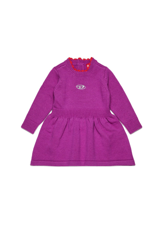Cashemire blend dress with logo