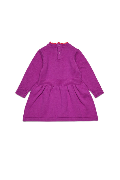 Cashemire blend dress with logo