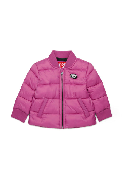 Padded jacket with patch Oval D