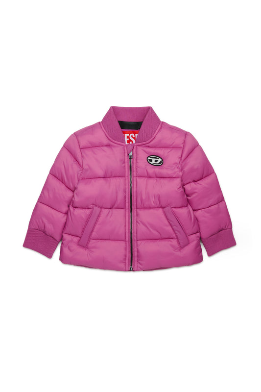 Padded jacket with patch Oval D