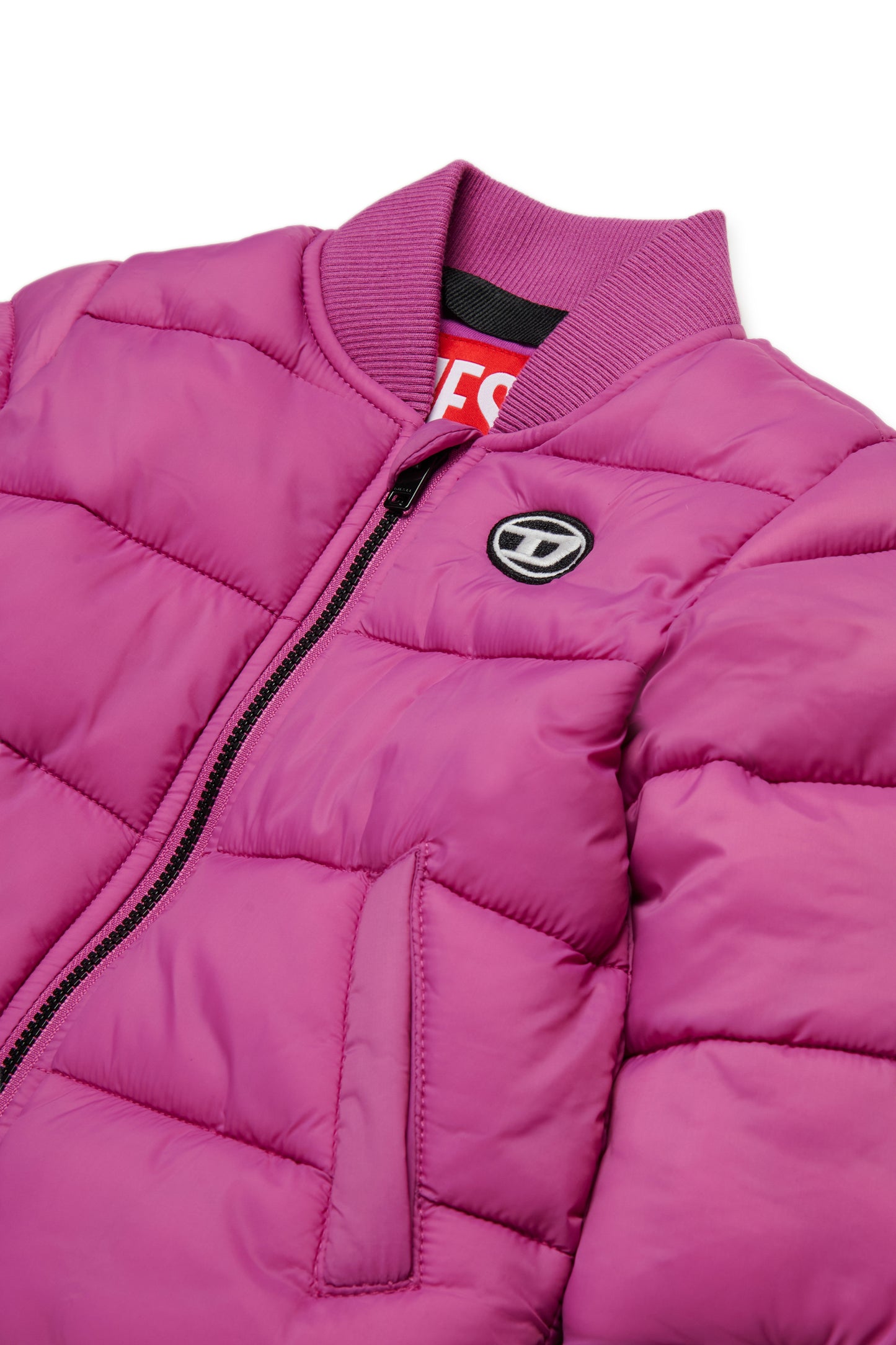 Padded jacket with patch Oval D