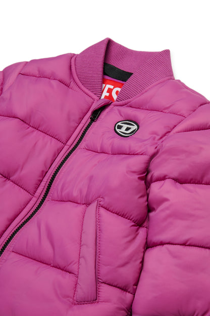 Padded jacket with patch Oval D