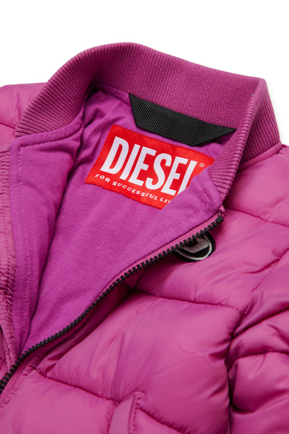 Padded jacket with patch Oval D